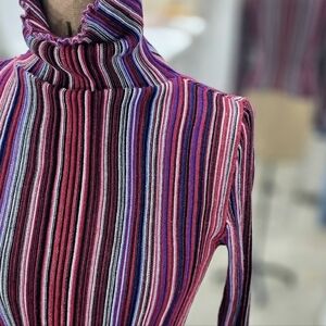 Striped 70's Turtleneck